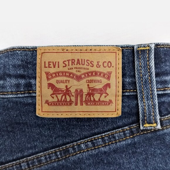 LEVI’S Button-Fly Ribcage Straight Ankle Jeans High Rise Classic Blue Denim 29 - Picture 10 of 16